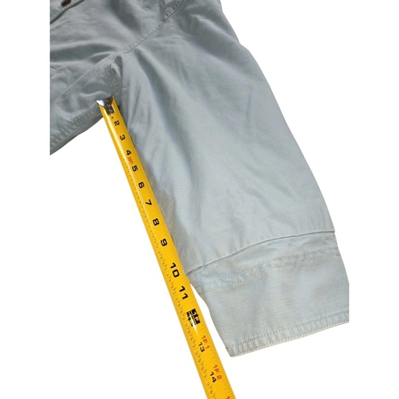 Vintage LL Bean Women's Chore Field Coat L Blue Canvas Barn Jacket Corduroy - Picture 7 of 16